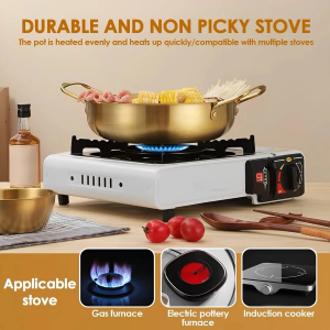 Stainless Steel Dry Pot Golden Dry Pot Korean Golden Pot Seafood Korean Cooking Pot Cooking Lamian Noodles South Korea