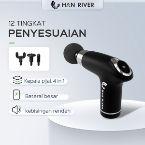 HAN RIVER Massage Gun Alat pijat  (Redakan Pegal Otot Badan) / alat pijat elektrik seluruh badan/Alat Pijat Getar 4 in 1 / alat pijat seluruh badan