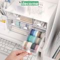 Tủ decor bàn học DecorMe kệ đựng bút trong suốt có thể xếp chồng lên nhau thành tủ mini trang trí bàn học. 