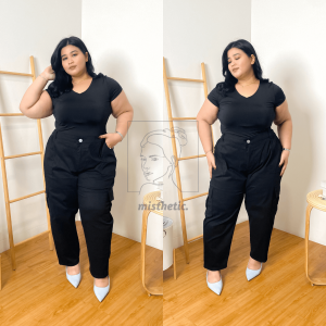 Norah Cargo Pants ━ Celana Cargo Katun Wanita Jumbo