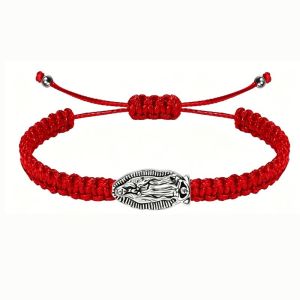 Thủ công Tôn Giáo Vòng Tay Hạt Charm với SAINT MARY huy chương và dây bện thiết kế cho nam giới và phụ nữ