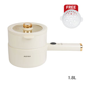MEEVIDA Electric Cooker Multifunctional Non Sticky Steamer Multicooker Hot Pot Frying Pan Soup Pot