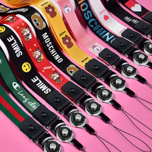 1PCS Mobile Phone Lanyard 2 in 1 Buckle Detachable Neck Strap Lanyard Webbing Long Rope Ring Accessories(Random Color)