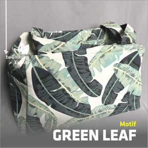 Tas traveling travel ukuran jumbo sedang travel bag multifungsi baju keluarga bayi wanita berbahan kanvas motif - TTBKM