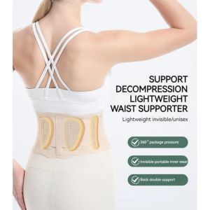 MUQZI đai lưng tập gym đai lưng công thái học đai nịt bụng nam waist trainer đai chống gù lưng Điều chỉnh kép Đai định hình cơ thể Vải co giãn Thoáng khí Đai nịt eo Giữ thẳng cột sống Nhẹ và mỏng Đai hỗ trợ thắt lưng thể thao Mùa hè