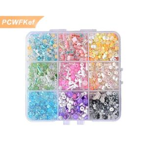 【PCWFKef】 12 24กริดสีผสมซุปเปอร์ลูกปัดแก้วข้าวชุดลูกปัดหลวมทำด้วยมือสร้อยข้อมือ DIY สร้อยคอลูกปัดวัสดุเครื่องประดับ