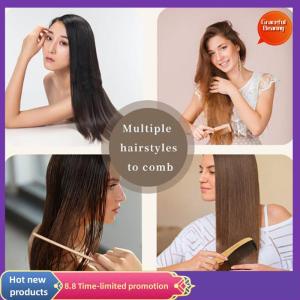 Graceful Natural Bamboo Wooden Tail Hair Combs Anti-Static Hairs Care Healthy Massage Close-Tooth Comb For Women