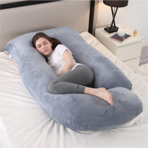 Maternity Pregnant Pillow Extra Large - Comfortable Soft Multifunctional with Detachable Crystal Velvet Pillowcase