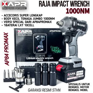 COD Impact wrench APR JAPAN JUMBO tipe AP33 FACELIFT 99V 1800NM 1/2inch fullset mesin pembuka baut ban roda truck mobil CVT GARANSI RESMI