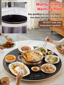 Round turntable multifunctional warming chopping board healthy automatic induction cooker