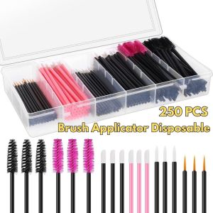250pcs Kuas Bibir Lip Sikat Eyelash Wand Disposable Applicator Brush Pakai Lip BR293 Mascara Brush Sekali Wand