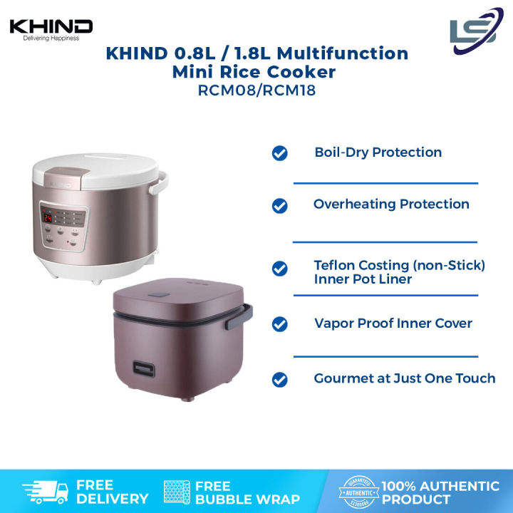 Khind 0.8L1.8L multifunction mini rice cooker rcm08rcm18 overheating