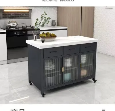 Cupboard Dining Mid Island Table Integrated With Mobile Home Marble Sideboard Cabinet Light Luxury Open Kitchen Mid High End
