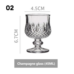 Europe Style Crystal Glass Retro Carved Luxury Goblet Diamond Wine Cups Champagne Glasses Bar Party Hotel Home Drinking Ware