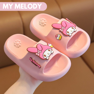Sepatu Sandal Selop Anak Melody Kuromi Cinnamoroll Hello Kitty / Sandal Jibbitz Anak Import Eva Rubber Kuat Elastis Ringan