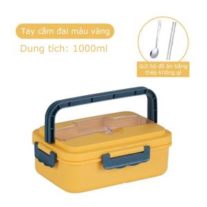 Hộp Cơm Văn Phòng 3 Ngăn Cao Cấp Kèm đũa Thìa 1000ml