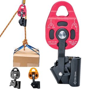 YANGS Heavy Duty Lift Weight Pulley Device Effortless Strong Bearing Capacity Climbing Pulley Block Pull-up Tool Firm Ascenders Lifter For 8-12mm Rope