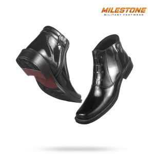 MILESTONE Sepatu Pdh Pria Formal PDH 03 Sintetis Warna Hitam Cocok Untuk Pergi Ke Pesta Dinas PNS POLRI TNI Security Dll