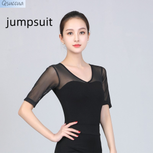 กางเกงเต้นรำกางเกงขาม้าเอวสูงผู้หญิงสำหรับผู้ใหญ่กางเกงเต้นรำแบบละตินผ้าชีฟองอเนกประสงค์หรูหราสำหรับเต้นรำสมัยใหม่