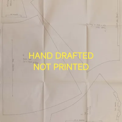 SEWING PATTERN HALTER MINI-DRESS LVL-2 w/ Sizes and Guide ONLY NOT ACTUAL DRESS Hand drafted 1:1 Detailed Pattern