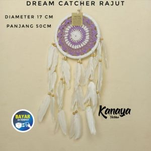 KANAYA - Dream Catcher handmade rajut hiasan rumah mobil diameter 17cm