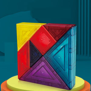 7PCS Montessori Educational Toys Magnetic Tangram Games for Children Jigsaw Puzzle Learning Developing Toys for Kids Gifts