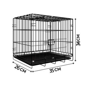 Chuồng Chó Chuồng Mèo Lồng chó mèo gấp gọn tháo rời Sơn Tĩnh Điện Bền Đẹp tặng khay vệ sinh thước S M L XL