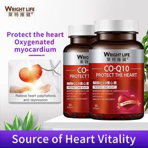 【2 Bottles】Wright Life Japan Kaneka CoQ10 50mg 90 Soft-gels Antioxidant for Heart Health Anti Aging and Immune Support