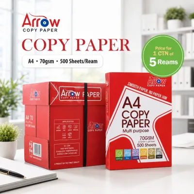 [5 REAMS] IK ECO A4 COPY PAPER 500 SHEETS | 70GSM/80GSM | KERTAS PUTIH A4 IK ECO