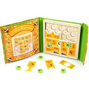 🔥Ready Stock🔥小蜜蜂木质七巧板/ Bee Game Tangram Wooden Puzzles