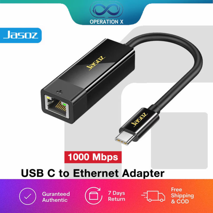 Adattatore di Rete USB-C 3.0/2.0 a Ethernet RJ45 10/100/1000 Mbps, Convertitore LAN Gigabit Compatibile con OS WIN