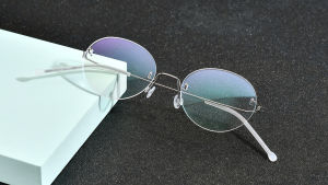 FONEX แว่นตาอัลลอยด์ไทเทเนียมสําหรับผู้ชายและผู้หญิงแว่นตาไร้กรอบไร้กรอบย้อนยุคสไตล์เกาหลีแว่นตาสวยงาม98630