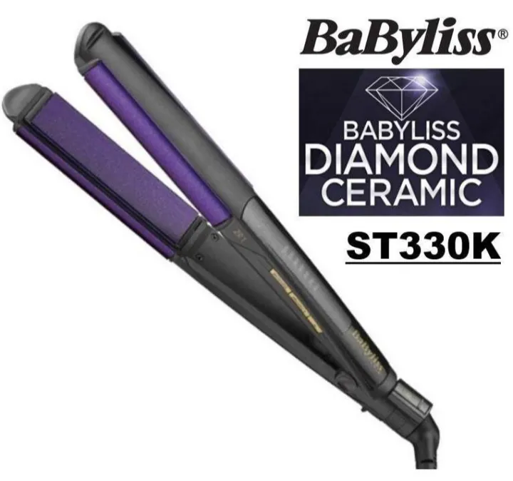 BaByliss ST 330 2 In 1 DIAMOND CERAMIC Wet And Dry Hair straightener Flat Iron Curing iron st330k Babyliss St330 Polycrystalline Diamond Babyliss Dallas Beads Ceramic Lazada Lazada PH