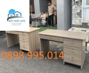 BÀN LÀM VIỆC VĂN PHÒNG 4 NGĂN KÉO- BÀN LÀM VIỆC GỖ GIÁ RẺ TẠI XƯỞNG - HÌNH ẢNH THỰC TẾ GIAO HÀNG TRONG 2H HCM BD ĐN