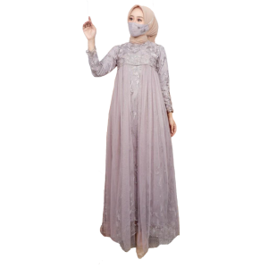 GAMIS MAXI AULIA TILE TUTU/ SIZE S-M-L-XL-XXL/ KEBAYA MUSLIM PESTA SERAGAM KELUARGA