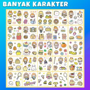 Stiker Lucu Anak Mini Sticker Bening PVC Dekorasi Tumblr Binder Diary Laptop