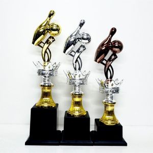 PT1605 Trofi Ten Pin Boling bersama Tapak Berat Exclusive Plastic Trophy with Heavy Base for Ten Pin Bowling