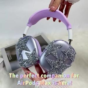 Applicable airpodsmax Sleeve   Sparkling Diamond Star max Earphone Shell   Transparent apm Sleeve