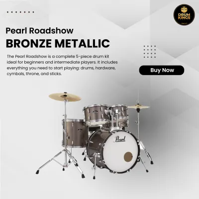 Pearl Roadshow 5-Piece Drum Set with Hardwares & Cymbals