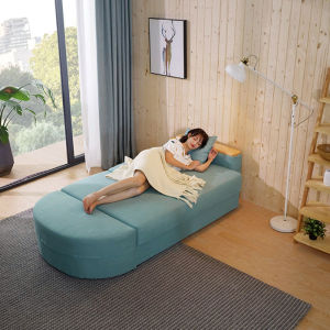 Scandinavian style sofa living room small household foldable storage multifunctional space-saving three fabric sofa bed dual-use