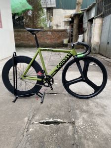 (Chat với shop trước khi đặt hàng) Xe đạp fixed gear Colossi màu xanh tay cong mới 100%