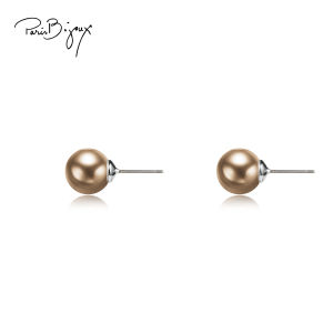 5MM 8MM 10MM 12MM Bronze Pearl Earrings Embellished with Crystal Bronze Pearls  Rhodium Plated Lead Free & Nickel Free Titanium Post