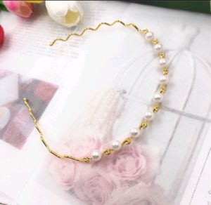 SIGVARD - Bando Wanita Korea Aksesoris Rambut Bondu Anak Perempuan Motif Bandul Mutiara BND10