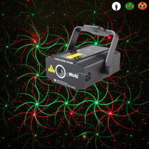 ESHINY B21 USB Mini Red Green Laser Whirlwind 4 patterns Projector DJ Dance Disco Bar Family Party Xmas Effect Stage lighting Lamp Show