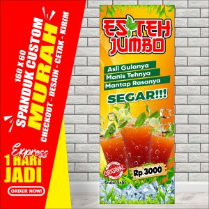 Banner Es Teh Spansuk Es Teh Ukuran 160x60 COD / Banner Es Teh Spansuk Es Teh Ukuran 160x60