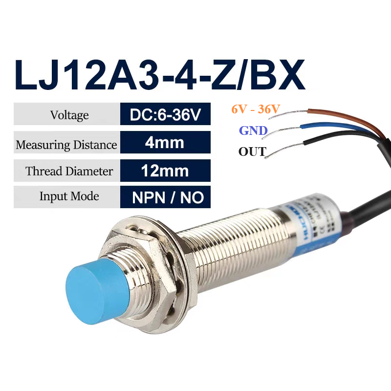 Cảm biến tiệm cận kim loại LJ12A34Z/BX NPN thường mở 3 dây LJ12A34Z