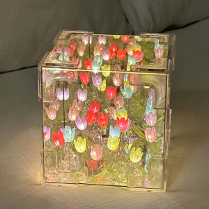 Tulip Flower Sea Night Light Handmade DIY Toys Birthday Gift DIY Handmade Material Bag
