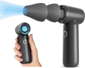 Compressed Air Duster0000RPM Cordless Jet Dryer BlowerCleaning Keyboard&PCPortable Outdoor Jet Fan for Car DryAir BedHair DryCamera