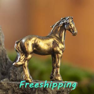 baoxue Antique Brass Rắn Dài Đuôi Ngựa Bức Tượng Nhỏ Thu Nhỏ Phong Thủy Đồ Trang Trí Đồng Cung Hoàng Đạo Động Vật Mini Máy Tính Để Bàn Trang Trí Thủ Công Mỹ Nghệ