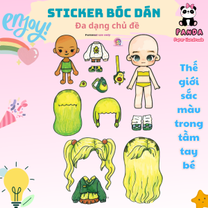 (30B)Bộ Avatar Sticker đồ chơi bóc dán đồ chơi giấy giúp bé sáng tạo không giới hạn